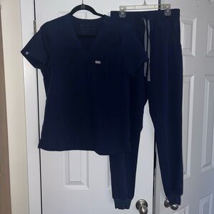Navy figs scrubs set
